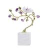 Amethyst Tree Golden Crystal Tree Simulated Plant Sculpture Crystal Flower Decorative Figurines Metal Figurine Home Accessories