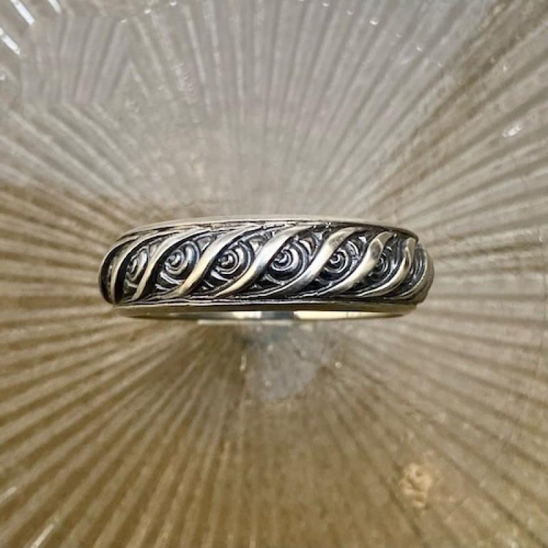 Handcrafted Sterling Adjustable Open Ring With Evil Eye Motif Vintage Geometric Design Unisex Jewelry Adjustable Open Band