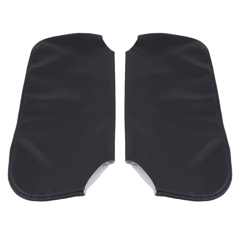 Leather Cover Sun Visor Cover Black Front Left Right Microfiber Leather Sun Visor Trim Car High Quality Practical