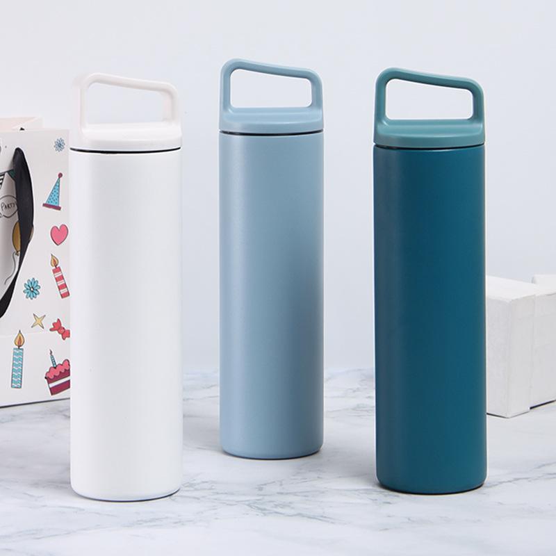 Portable  Thermos Cup 600ml Vacuum Flasks Portable Stainless Steel Thermos Cup Water Bottle Travel Tea Mug Office Thermos Cup