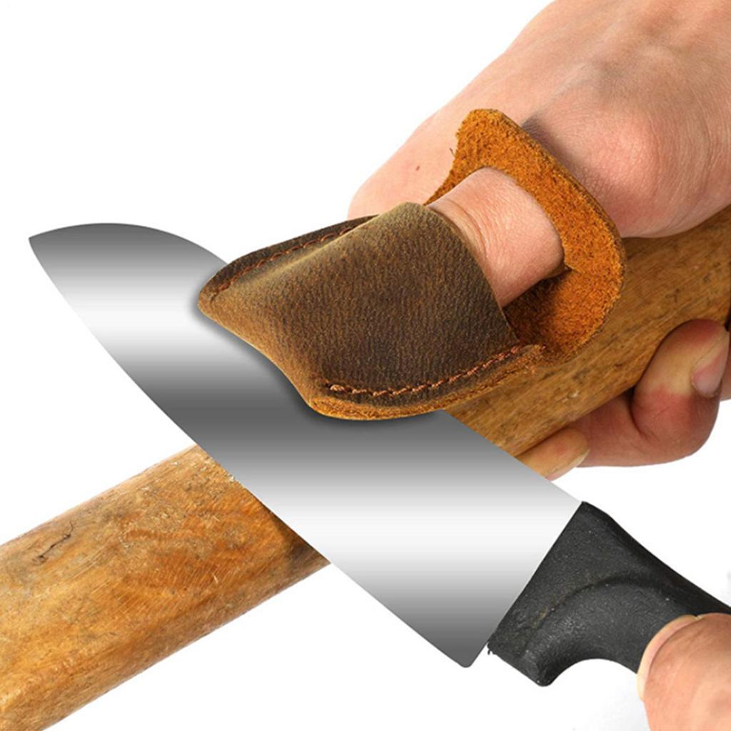 Νάρθηκας για τον αντίχειρα Ξυλογλυπτική Δερμάτινο Προστατευτικό Δακτύλου Χειροποίητα Αξεσουάρ Γλυπτικής Εργαλεία Σκάλισμα Γάντια Για Ξυλογλυπτική Γάντια