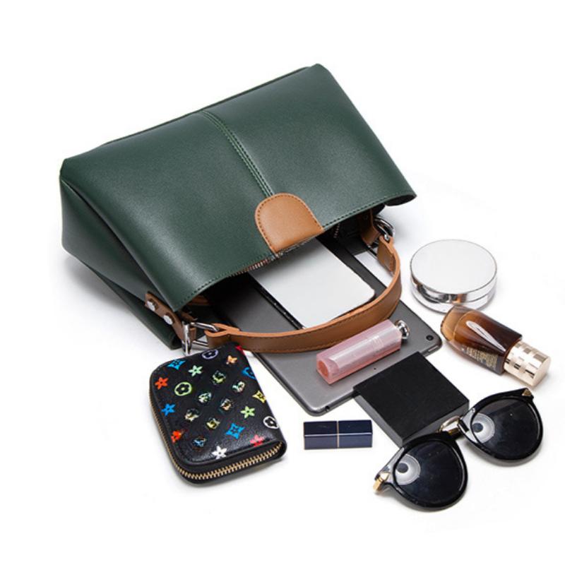 Genți de mână ocazionale pentru femei, genți tip găleată cu mai multe straturi de capacitate mare, genți de damă simple, cu un singur umăr, tip crossbody Tide