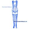 European & American Sexy Halterneck Cutout Jacquard Mesh Bodystocking Suspender Bodysuit