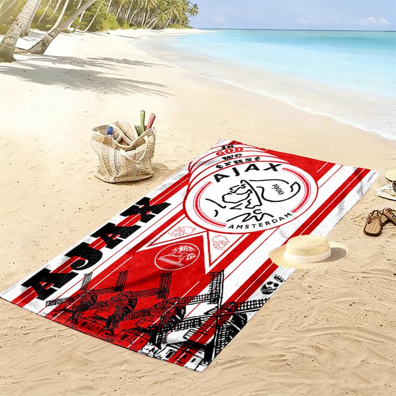AFC Ajax Print Strandtuch, Großes Weiches Schnelltrocknendes Handtuch für Strand Camping Schwimmen