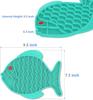 2 Pack Slow Feeder Cat Bowls, Fish-Shaped Silicone Puzzle Kitten Puppy Dog Feeders Non-Slip Design Lick Mat for Healthy Eatting