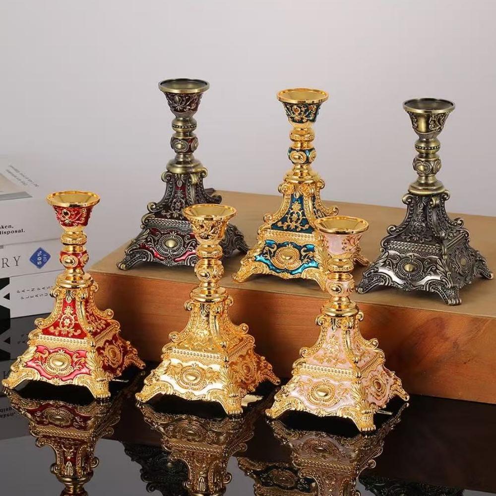 Europæisk Stil Vintage Lysestage, Banket Lysmiddagsbelysning Ins Vind Dekoration Lysestage Vintage Stil Borddekoration