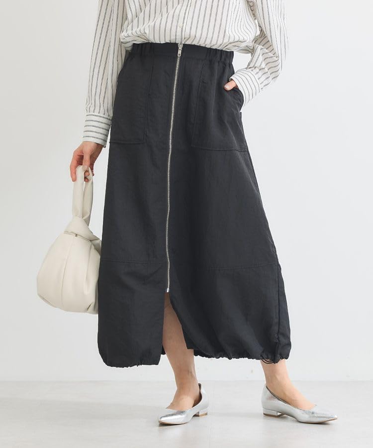 Green Parks Sukně kokonového střihu se zipem vpředu 06000098500 Černá F Dámská