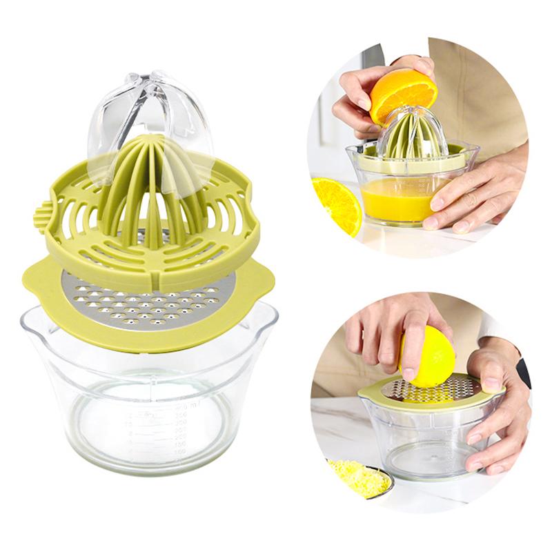 

MYJ Manual Juicer Garlic Grater Multifunctional Hand Fruit Presser with 400ml Measuring Container (BPA Free,No FDA Certificate) Green