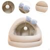 Cat Bed for Winter, Enclosed Nest with Play Ball and Butterfly, Non-Slip Design Small Medium