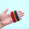 408-1200Pcs/Box Colorful Glass Beads Plastic Spacer Loose Bead Elastic Cord with Small Scissors for DIY Bracelet Jewelry Making