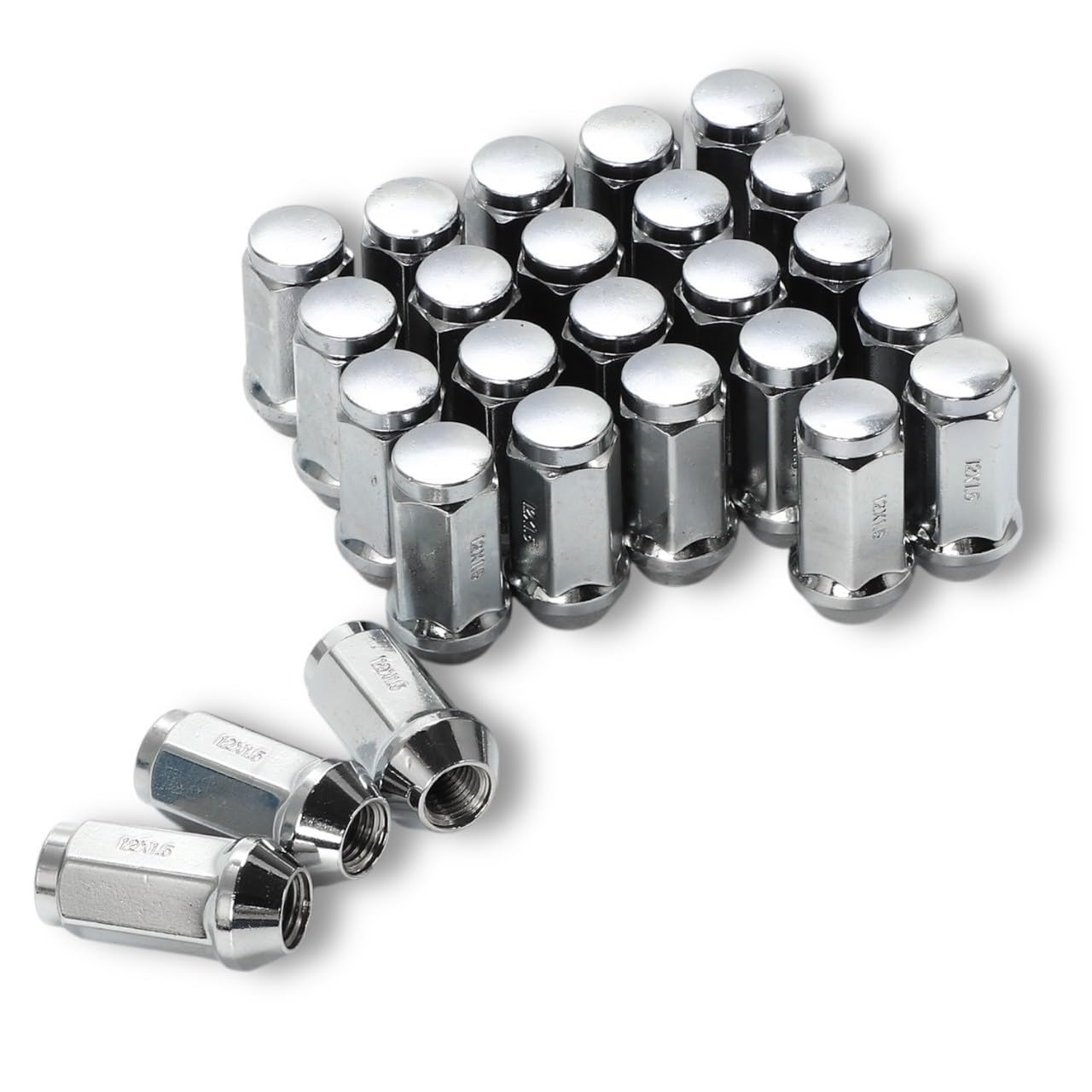 

Kanoan M12 x Длинное стальное колесо 24 шт. 1 шт. для Land Chrome Высокие универсальные запчасти P1.5 Гайки, 19HEX, 45 мм, 60°, + (всего 25 шт.) Тойота,