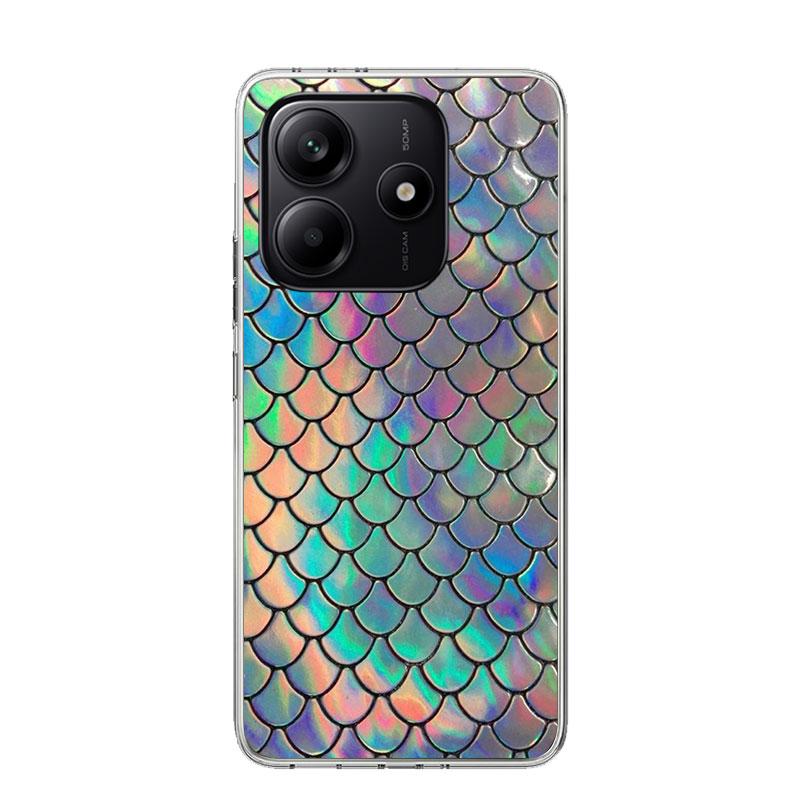 Fish Scale Pattern Mermaid Phone Case For Xiaomi Redmi Note 15 14 13 12S 12 Pro Plus 11S 11E 11 11T 10S 10 Art Soft Pattern Cove