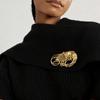 1Pcs Gold Color Retro Metal Embossed Butterfly Women'S Brooch Ocean Style Lobster Decoration Pins Party Wedding Jewelry