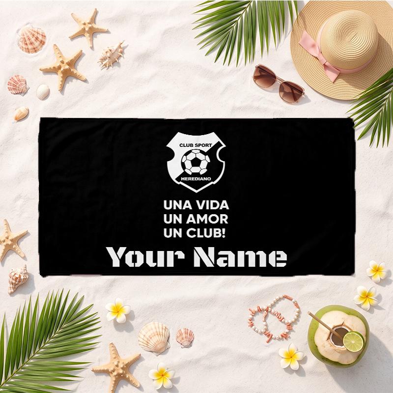 Herediano (1) Custom Name Beach Towel Soft Towel Gift for Beach Pool Swimming Vacation