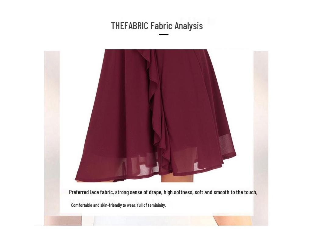 Plus Size Women's Lace Patchwork Chiffon Dress - Round Neck, Waist-Slimming, Big Swing, Hepburn Style