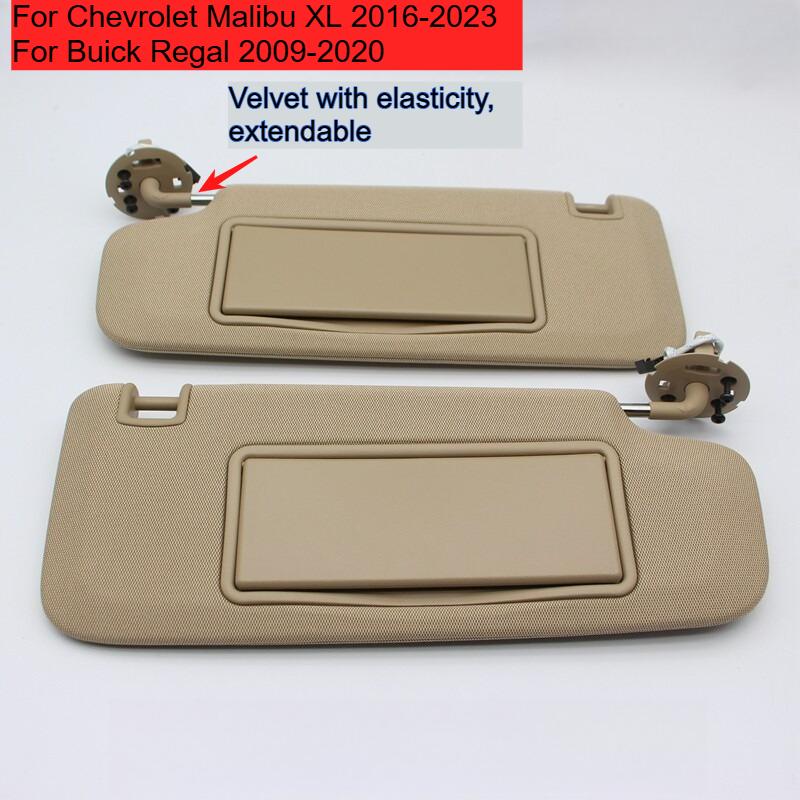For Chevrolet Malibu XL 2016-, For Buick Regal 2009- LaCrosse, Left Right Car Sun Visor Makeup Mirror Baffle Interior Re