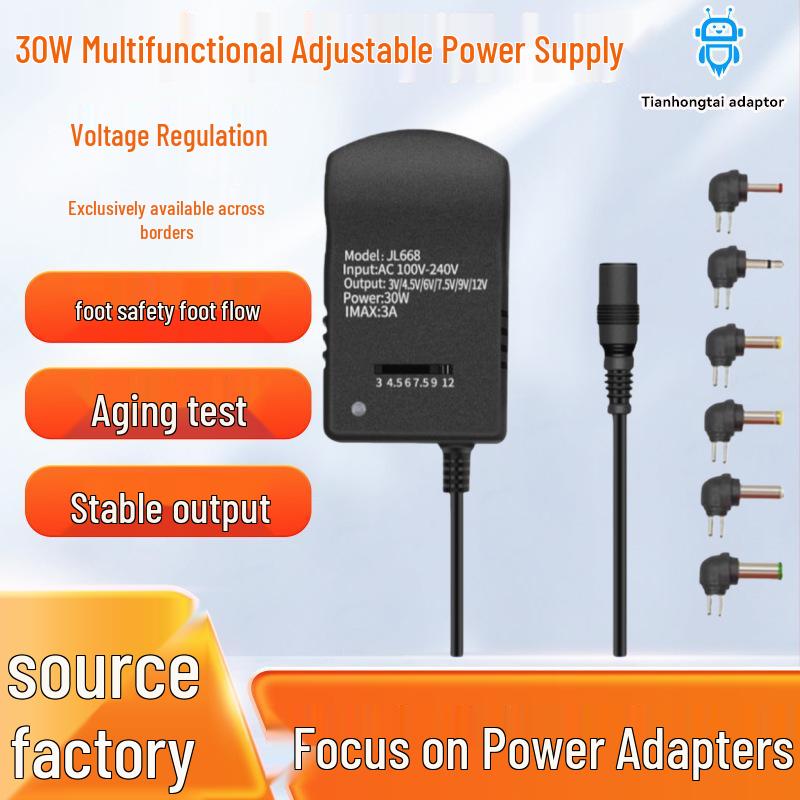 ספק כוח מיתוג רב-תכליתי 30W, מתח מתכוונן 3-12V, 3A
