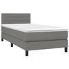 Maison Exclusive - Sommier à lattes de lit avec matelas Gris foncé 100x200cm Tissu