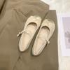 Xiaoxian matching skirt Mary Jane shoes spring new shallow mouth flat sole single shoes one word buckle belt