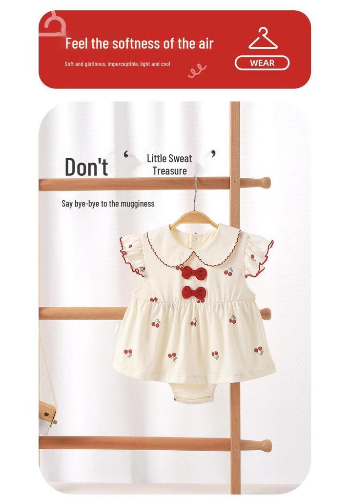 Summer Sleeveless Romper for Babies: Thin, Stylish Jumpsuit for 100 Days and Small Months