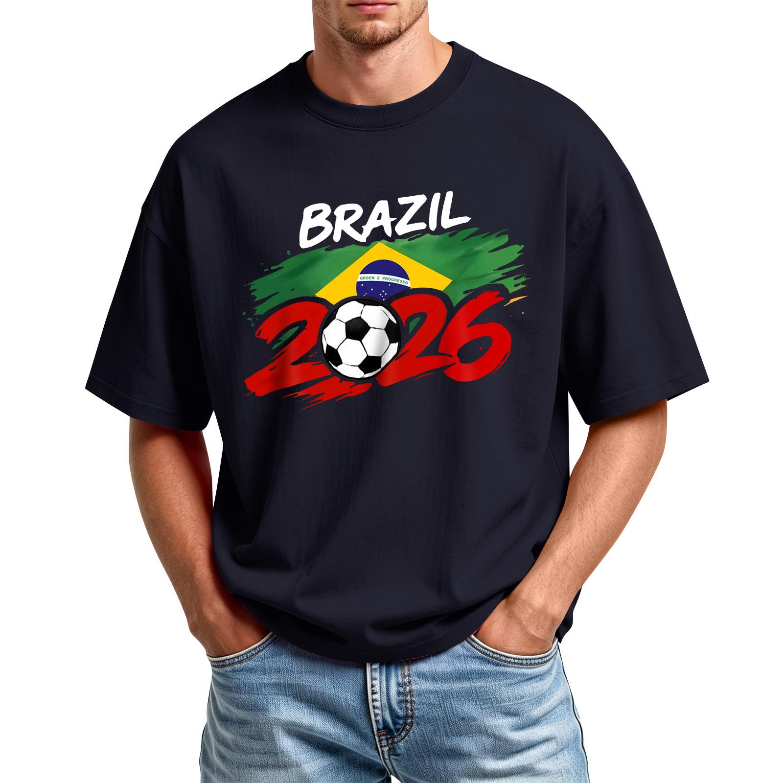

Men s Printed Round Neck T-Shirt Casual Sports Short-Sleeve Top L чёрный
