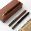 Luxury Retro Wood Bronze Fountain Pen Office Business Writing Art Calligraphy Ink Pens 0.5Mm School Student Stationery Gifts