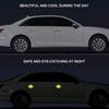 8pcs Car Door Handle Bowl Protective Reflective Sticker Warning Strips Decals