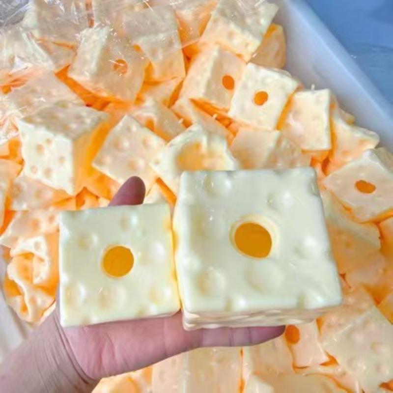 Squeeze Toys Cheese Cheese Stress-Relieving Simulation Toy With Slow Rebound For Class Relaxation And Venting Gift Toy