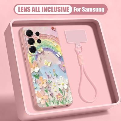 Oil Painting Flower Print Case For Samsung S26 Ultra S25 FE S24 S24 Plus A57 A37 A17 A56 A36 A16 A55 A35 A15 A54 5G Hybrid Magnetic Matte Cover
