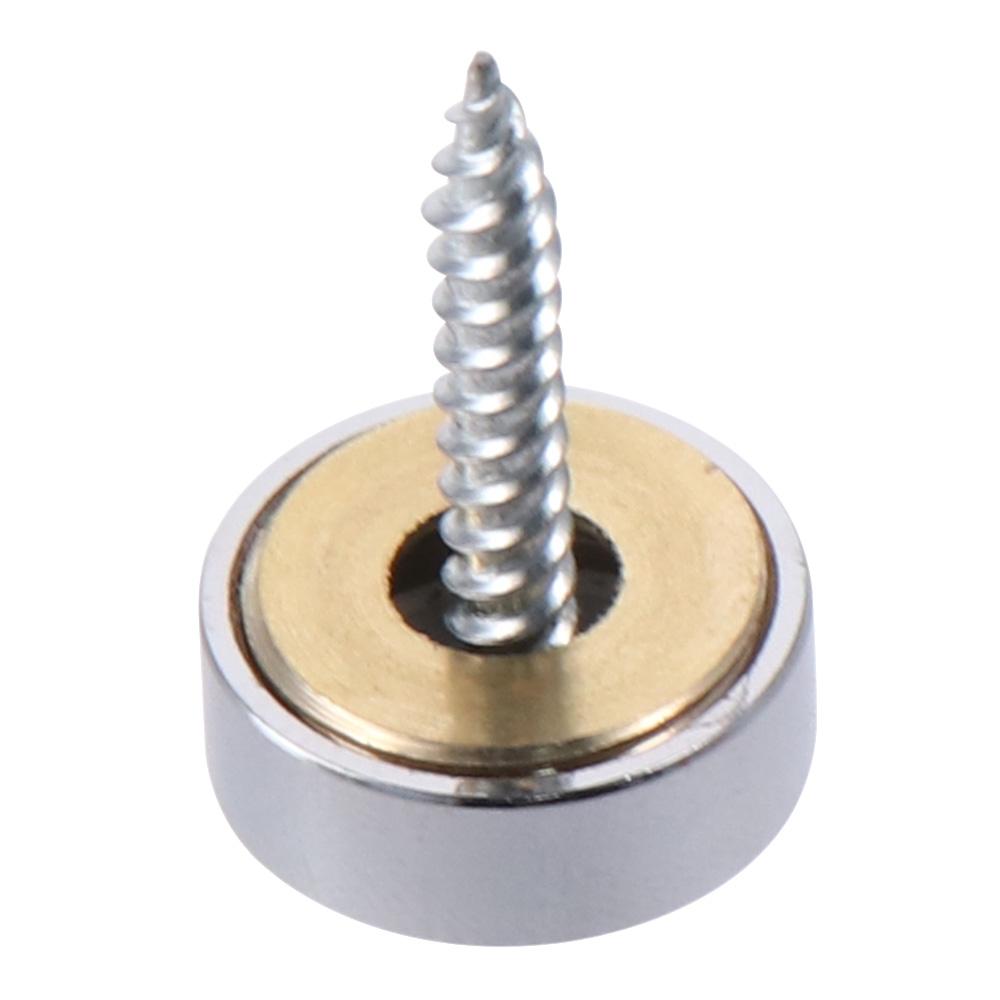 8Pcs Decorative Screws 16mm/18mm/20mm/22mm/25mm Mirror Screws Polished Silver Tone Decorative Cap Stainless Steel Cover Nail