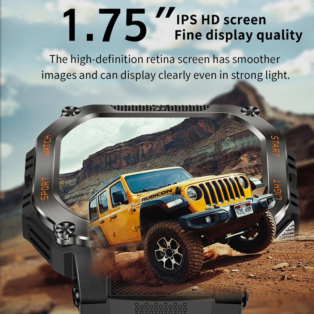 New 3ATM Waterproof Sports Smart Watch 1.75 inch Fitness Tracker 480 mAh LargeBattery  New Bluetooth Call Smartwatch