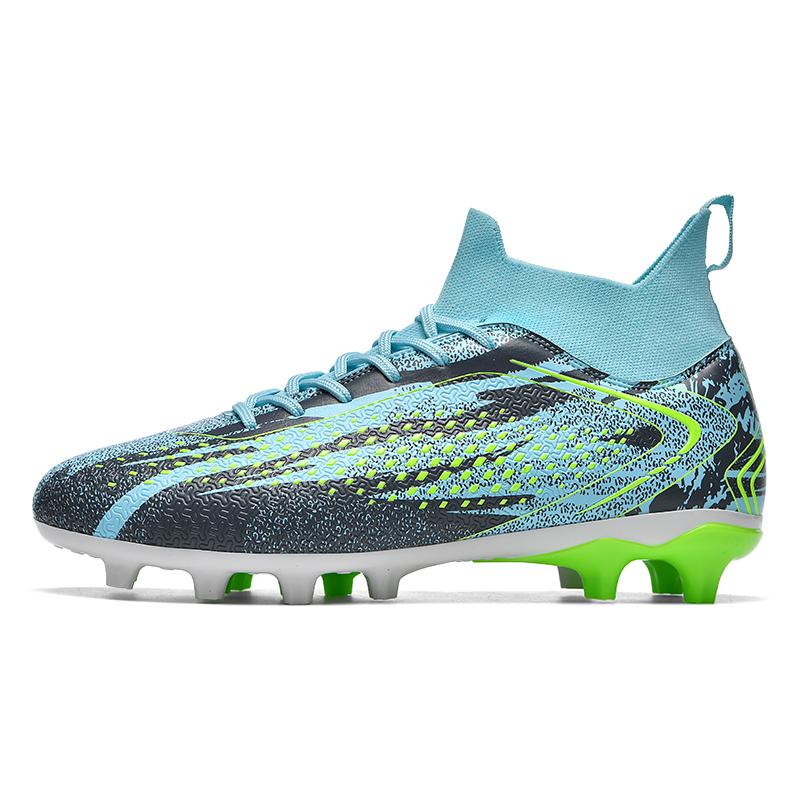 Men's Large Size Football Boots 34-46 Men's/Children's High-top Short-nailed Outdoor Anti-slip Football Boots