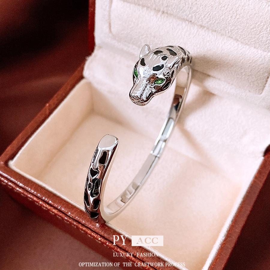 European and American Environmentally Friendly High-grade Fine-polished Copper Zircon Leopard Bracelet, The Opening Can Be Adjusted