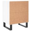 Nightstands 2 pcs High Gloss White 40 x 30 x 50 cm Particleboard