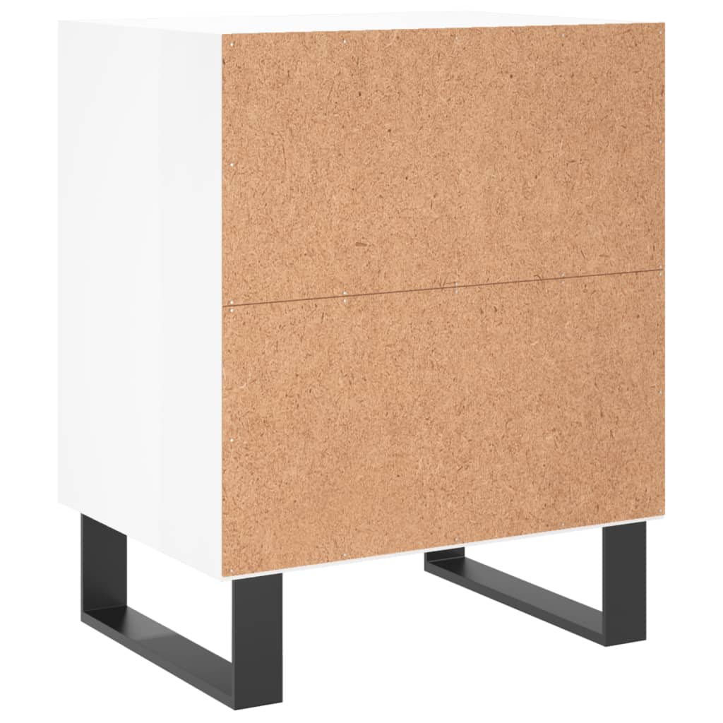Nightstands 2 pcs High Gloss White 40 x 30 x 50 cm Particleboard