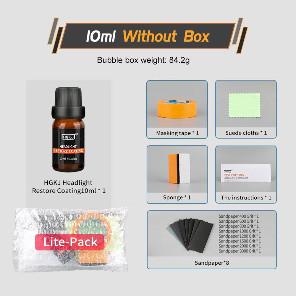 

20 мл средство для полировки и удаления царапин на автомобильных фарах, средство для восстановления и восстановления фар, очиститель для оконных стекол HGKJ 8 бежевый