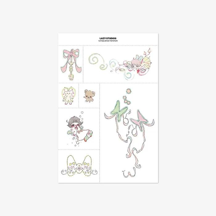 

Тату-мастер Попо Пеори 01 Временная наклейка-тату