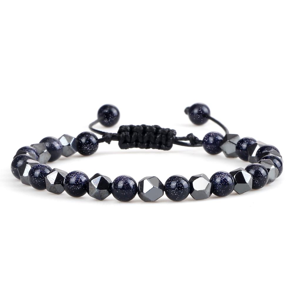 גברים חרוזי המטיט לא סדירים צמיד קסם נשים 4 6 8 מ"מ טבעי לבה טייגר עין חרוז זוג צמיד אופנה תכשיטי ידידות