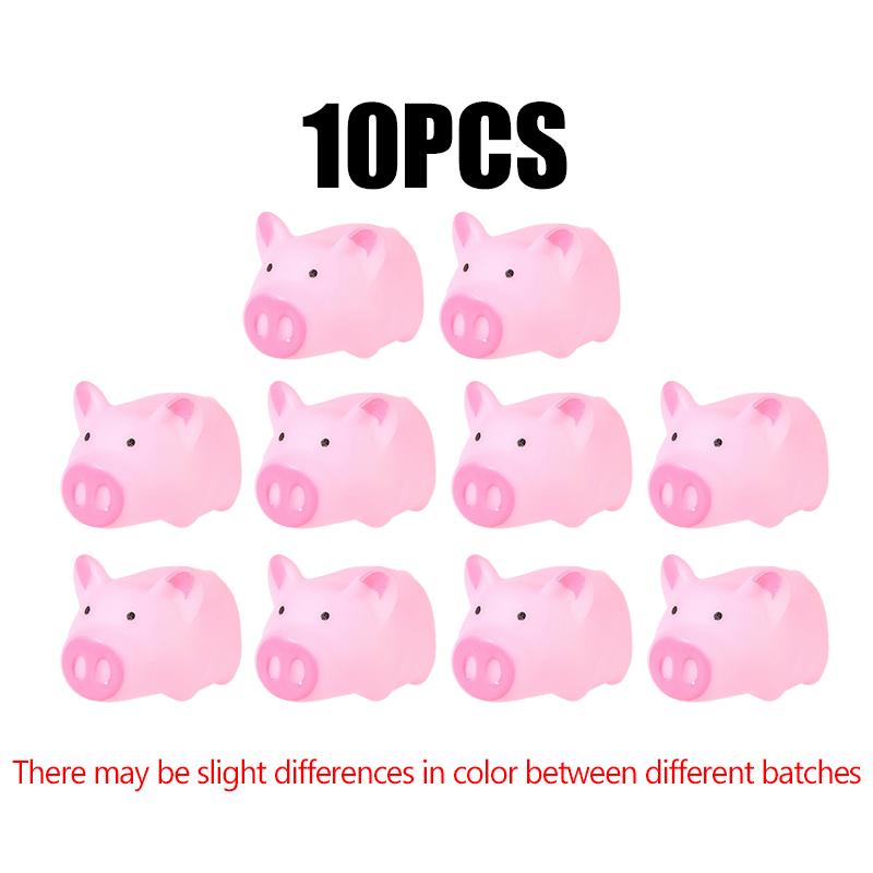 5/10/20 Stück Süßes Rosa Schwein Mini Gummi Schreiendes Geräusch Sparschwein Lustige Ornamente Haustier Geschenke Quietschen Spiel Requisiten Geeignet für Hund Katze ZYF
