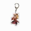 Demon Slayer Anime Acrylic Transparent Keychain Cute Accessories Food Theme Pendant Charm Decor Gift Fans Collection for Carry Mini Lightweight
