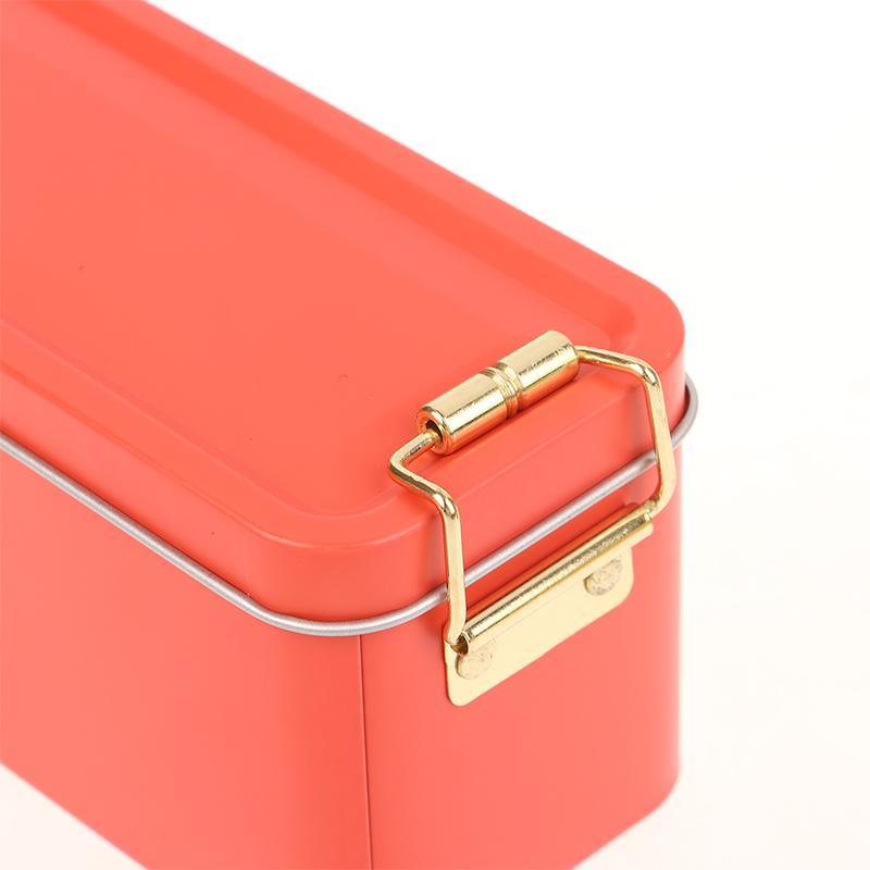 Old-Fashioned Rectangular Tinplate Box With Lid High Quality Metal Storage Box Cake Packaging Box Durable With Buckle Candy Box