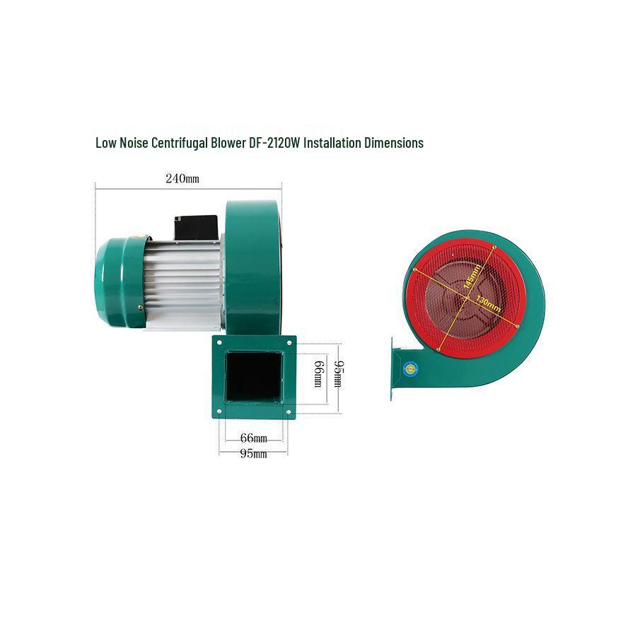 DF Low Noise High-Temp Centrifugal Fan: Multi-Winged Industrial Dust Extraction Blower for Hot Air Furnaces.