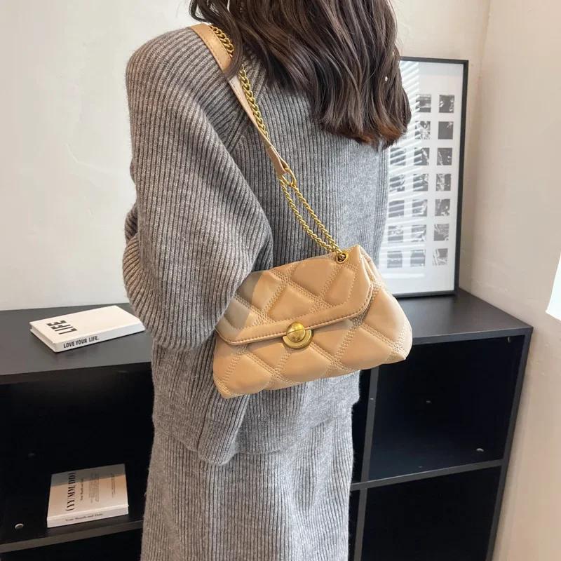 

Винтажная женская сумка премиум-текстуры через плечо с ребрами, из мягкой кожи, кроссбоди, подмышечная