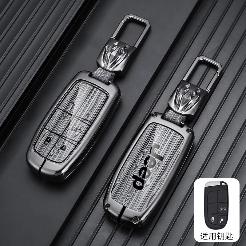 Zinc Alloy Keyless Car Key Case For Jeep Grand Cherokee WK2 KL Wrangler JK Renegade Commander Compass 2018 2022 Auto Accessories