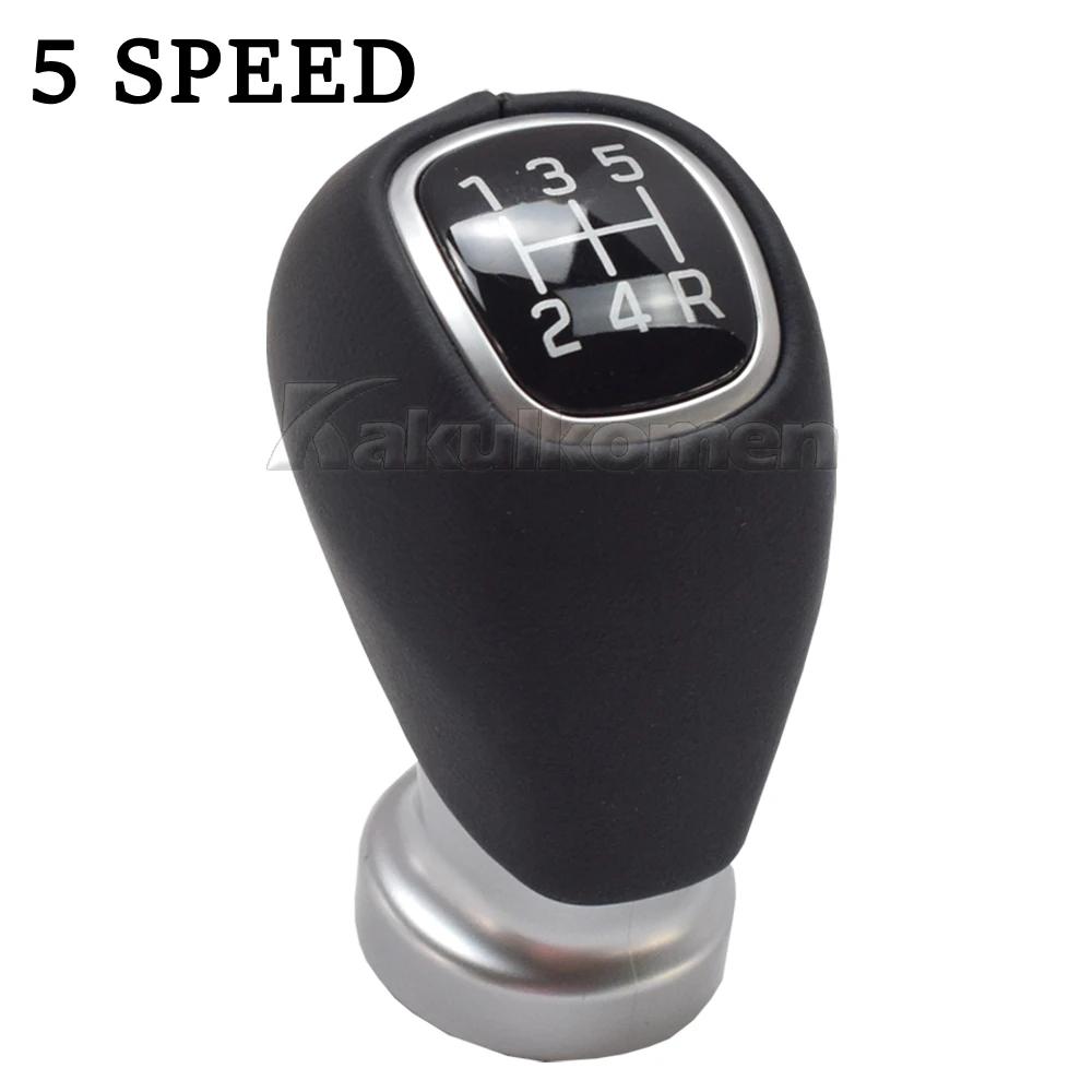 Car Gear Shift Knob Lever Change Gearbox Shifter Leather For Hyundai I10 I20 Manual Gear transmission handle 5 Speed