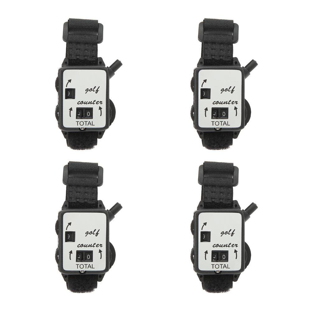 4pcs Manual Counting Dial Golf Stroke Counter Easy-Press Button Tally Counter  Referee Use