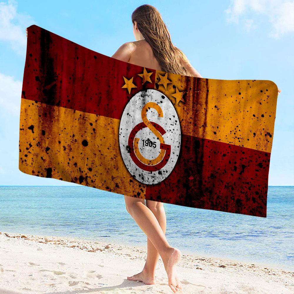 1905-G-Galatasaray Logo Towel Microfiber Beach Towel Absorbent Quick Dry Soft Yoga Swimming Resort Mountain Climbing Towel