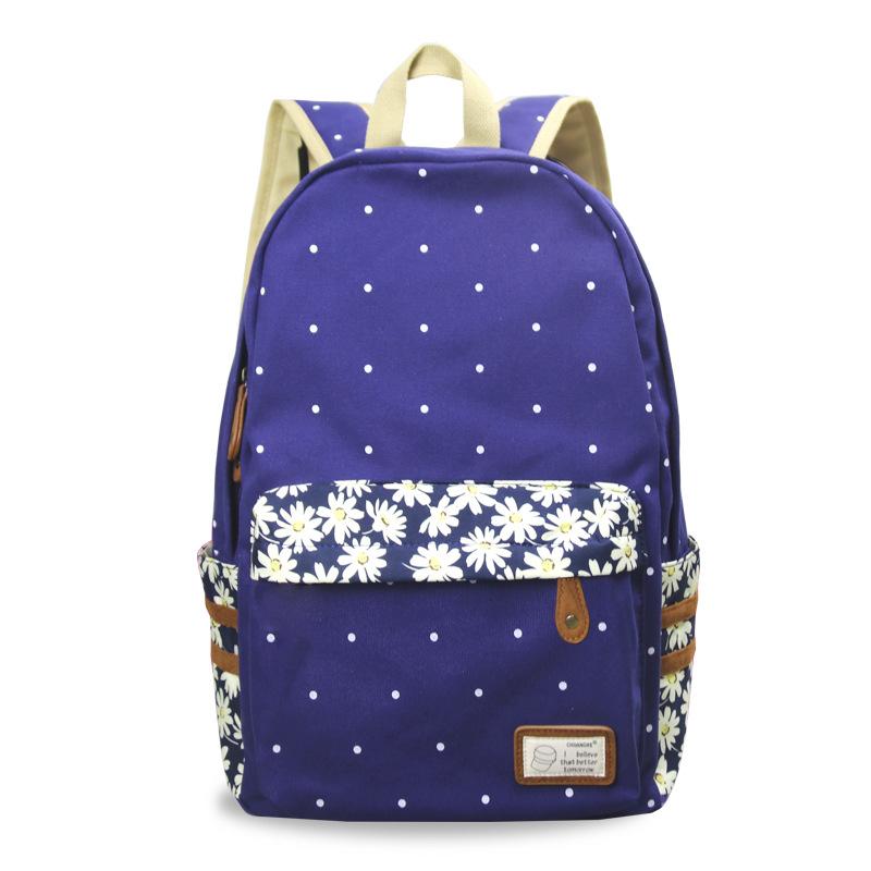 Floral Student Schoolbag Backpack, a Customized Backpack To Map, Customized Heat Transfer Bag, Heat Transfer Backpack