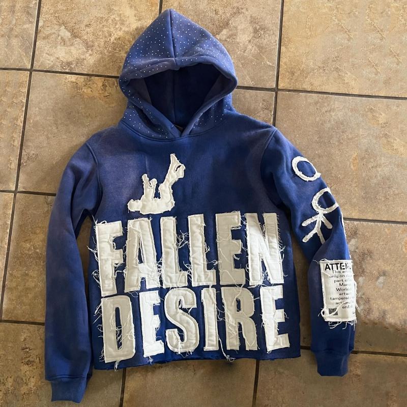 European and American Personalized Trend Patchwork Embroidery Street Harajuku Retro Loose Men's and Women's Hoodies