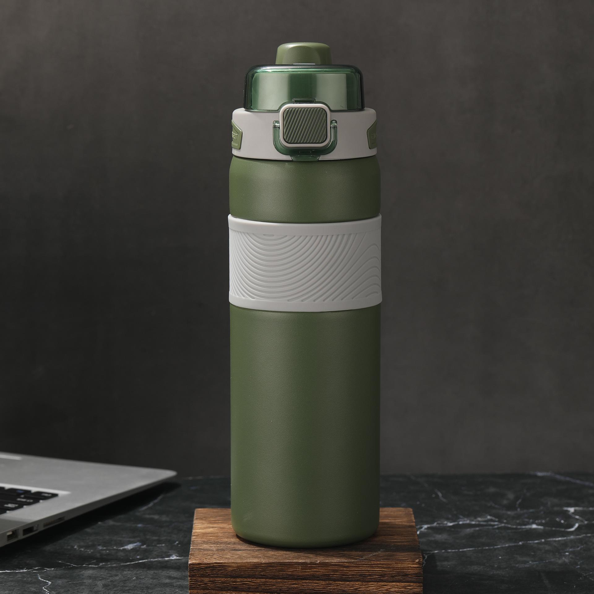 

Кружка из нержавеющей стали 316, подарочная кружка для студенческой пары с соломенной большой спортивной чашкой 600ml